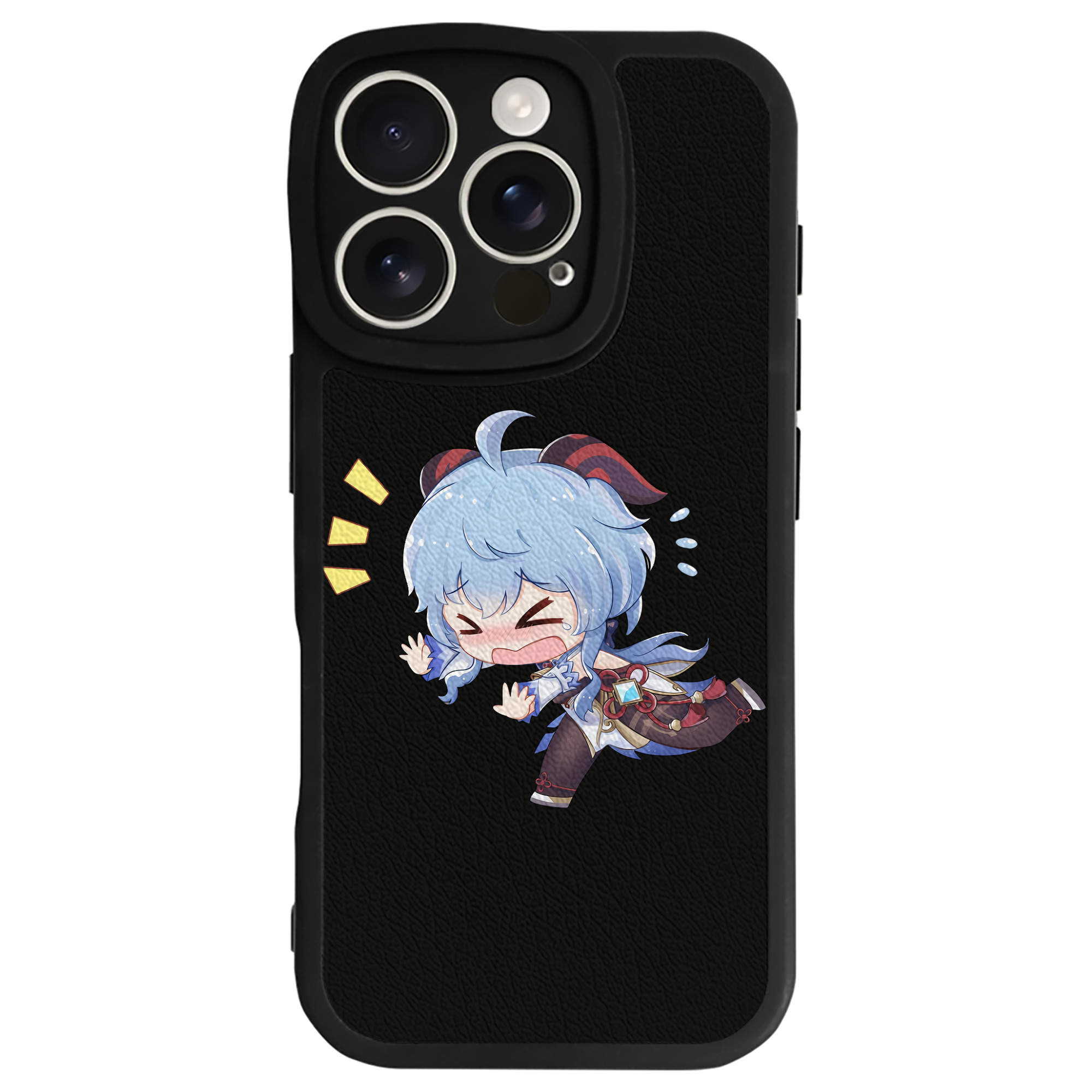 げんし神 甘雨 かんう genshin Ganyu 【iPhone 16シリーズ対応】シリコンスマホケース（レザー調） 材質：シリコン